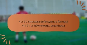 4-2-2-2 Struktura defensywna z formacji 4-1-2-1-2: Równowaga, organizacja